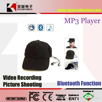 Mini Bluetooth Cap/Hat Style DVR Camcorder with MP3 Function & Remote Control